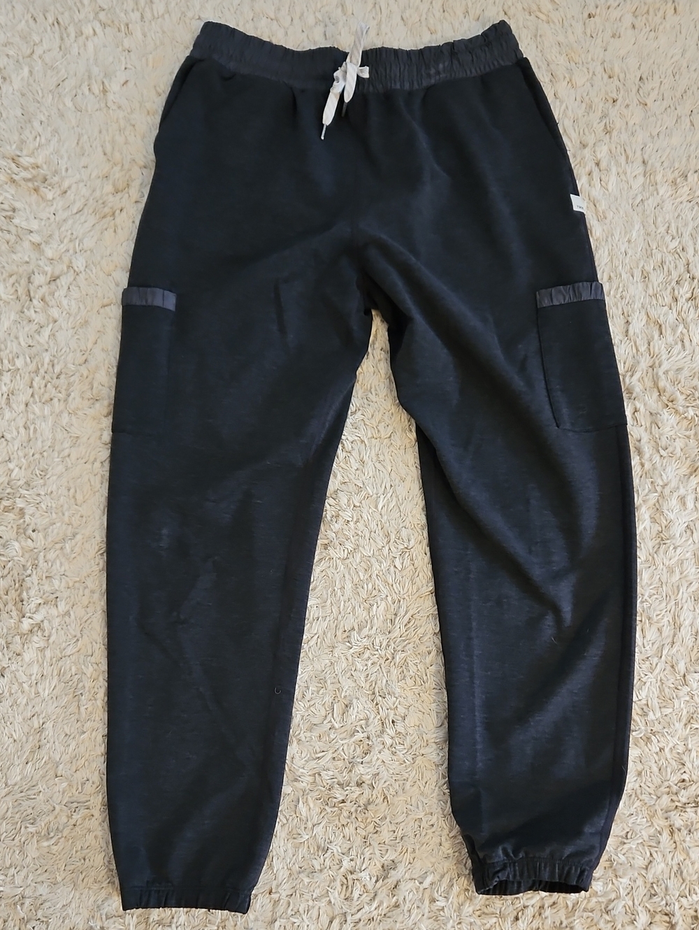 Vuori Black Cargo Joggers with Drawstring Waist